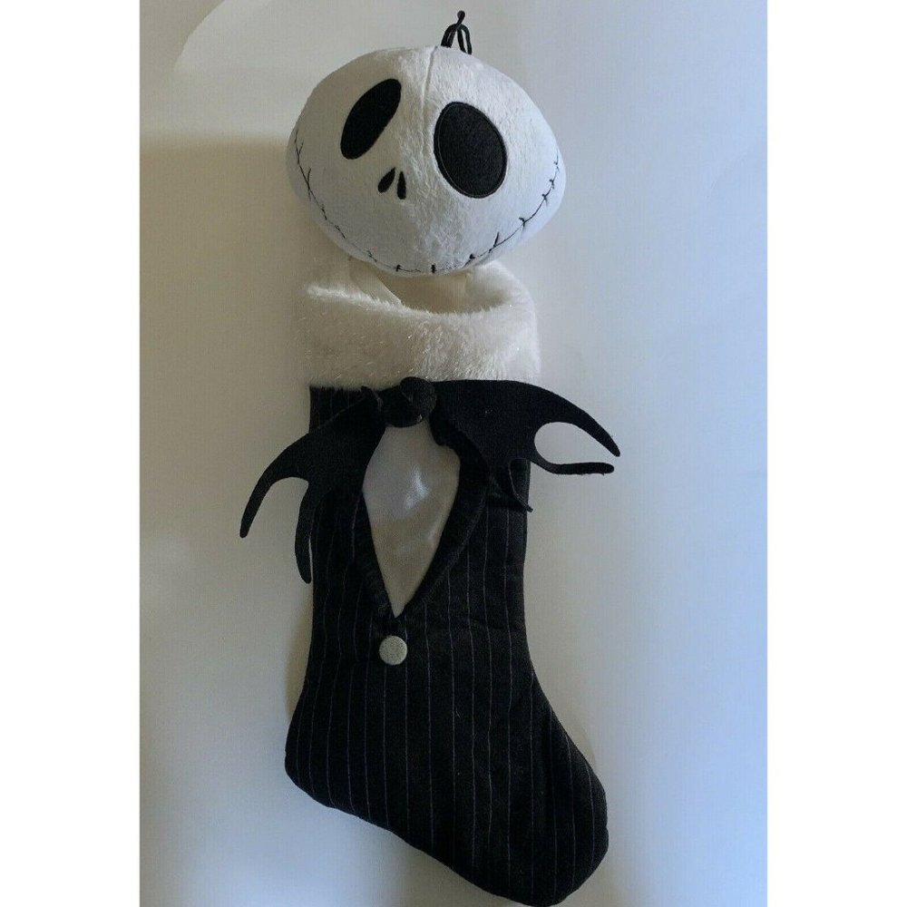 Disney’s Nightmare Before Christmas Jack Skellington stocking w Plush head
